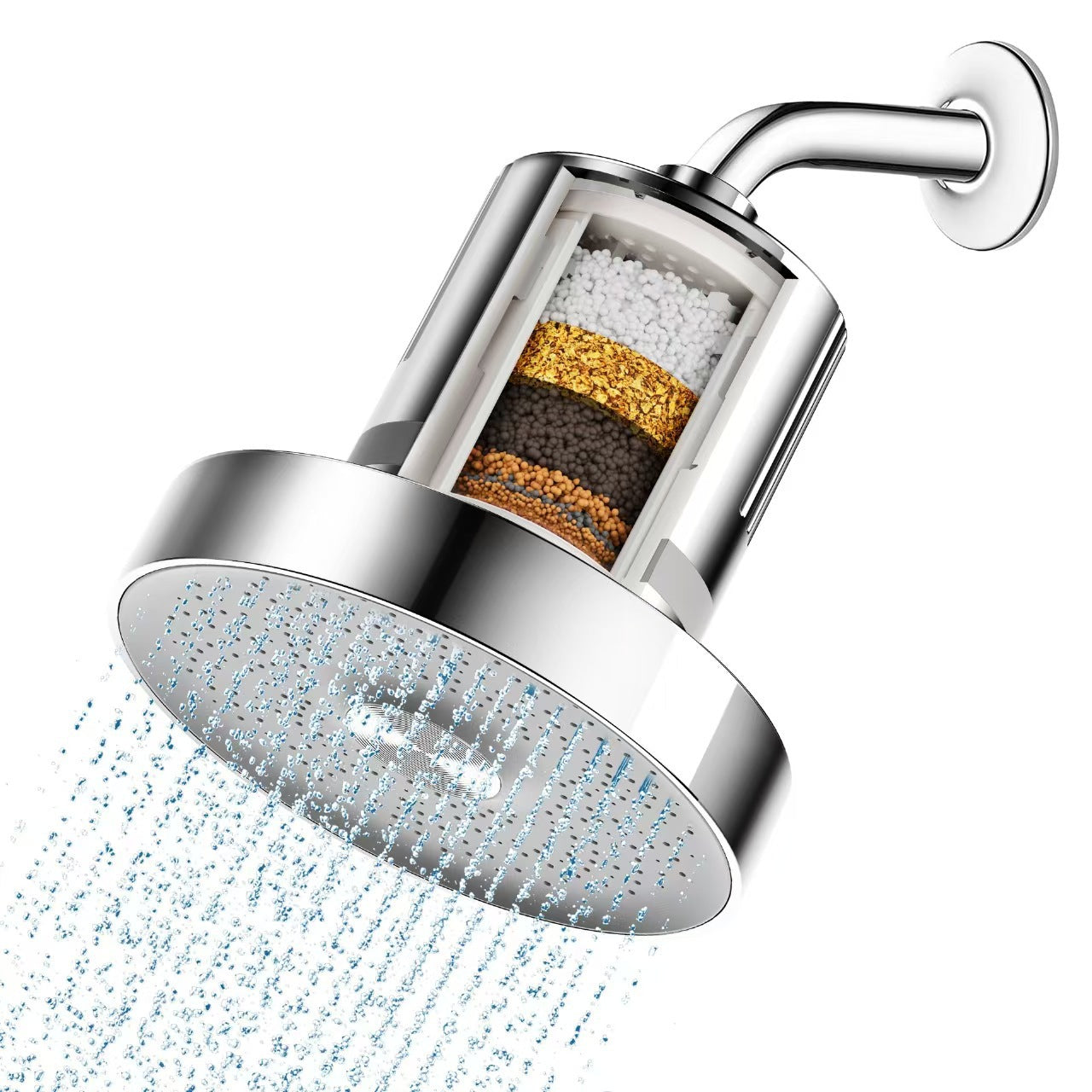 VEYRA Filtered Showerhead - corte mostrando el cartucho filtrante